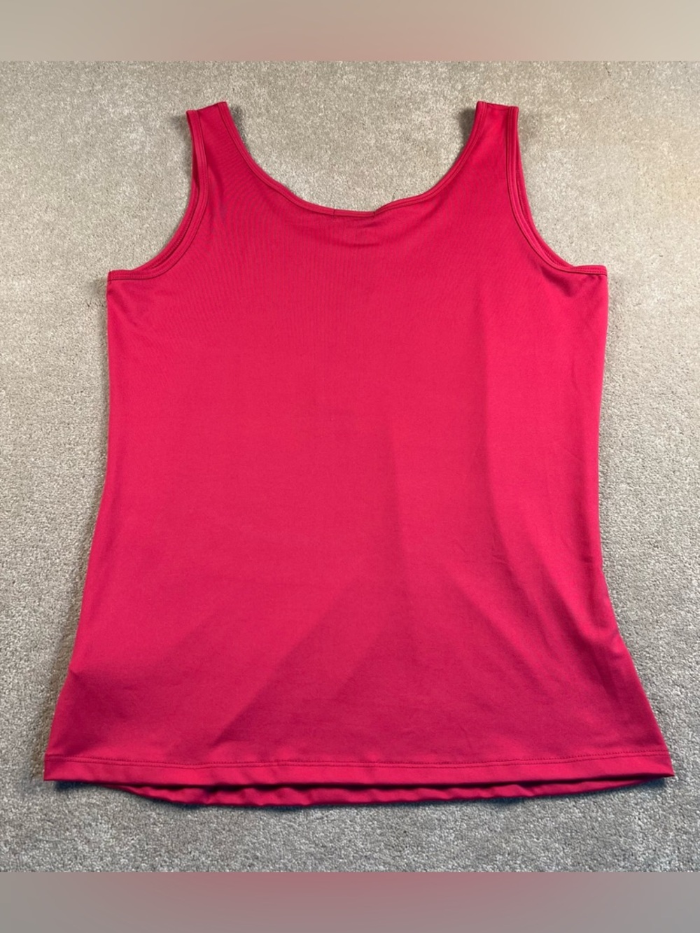 RENUAR Basic Tank Sleeveless Solid Pink Casual Comfort Stretchy NWT Women's Lg - Picture 2 of 8